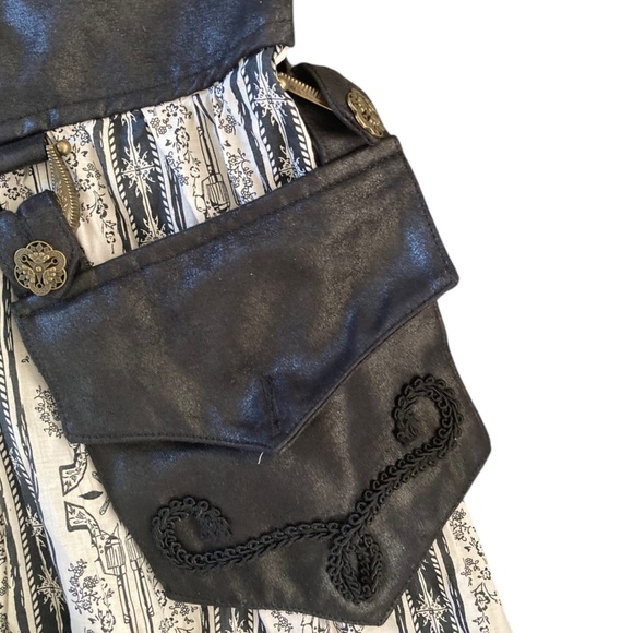 Lip Service Emporium Gothic Steampunk Lace High-Low Maxi Skirt Tiered XXL - Picture 9 of 11